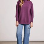 TRIBAL JEANS Brand Petite Small Tunic Ribbed Funnel Mock Neck Pullover Top NWT Purple Photo 4