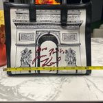 Karl Lagerfeld  Black and White Tote with Red Signature Photo 14