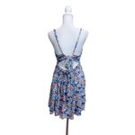 Large Open Back Cottagecore Floral Pleated Sundress Summer Dress Photo 3