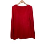 New York & Company sweater women's L red V neck long sleeve pullover Size L Photo 4