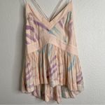 Free People  Pastel Flowy Tank Top Size 6 Photo 2