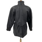 Vintage Genuine Leather Jacket Longline Layered Full Front Zipper Womens Medium Black Photo 6