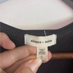 Silence + Noise URBAN OUTFITTERS  Dark Gray Stretch Jersey Twist in Time Knot Top Photo 4