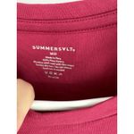 Summersalt The Luxe Pima Twist-Sleeve T-Shirt Dress Size Medium Dark Rose Photo 5