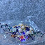 Elegant Oriental Hair Accessory Set 5 PCS Gold Tone Crown Tiara Pearl Rhinestone Blue Photo 3