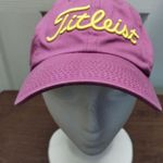 Titleist  Women's Purple Yellow Embroidered Spellout Adjustable Golf Cap Hat Photo 0