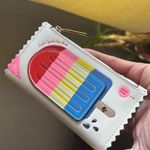 Kate Spade Authentic  Popsicle leather bifold snap/zip/ID Wallet Photo 9