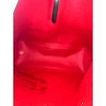 Victoria's Secret Black Faux Leather Large Tote Bag w/ Red Lining XOXO Bag Photo 1