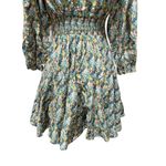 Trovata Silk Blend Celestial Custer Long Sleeve V neck Dress Size Small Blue Photo 7