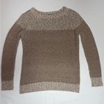 Fate Clairina women’s texture Beige and Cream Crew Neck pullover Sweater size SM Tan Photo 1