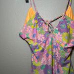 Show Me Your Mumu  Floral Print Mini Dress Orange Yellow Purple Pink Strappy Back Photo 1