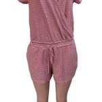 Vineyard Vines  Knit Red & White Striped Crossover Romper Size Medium‎ Photo 0