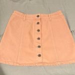 Forever 21 Pink button up denim skirt Photo 0