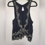 Free People  Attina Scalloped Tank Top Black S Photo 3