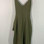 C/MEO COLLECTIVE Women's Pine Green Ruched Waist Interrupt Dress Size L Photo 6