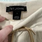 St. John Collection  Ivory Drawstring Sweatpants size Large French Terry Jogger Photo 4