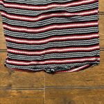 Garage  Ribbed Striped Red‎ Black White Short Sleeve Shirt Y2K Vibes Photo 3