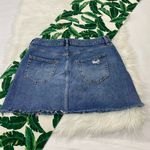 We The Free Button Fly Distressed Denim Skirt 232 Photo 2