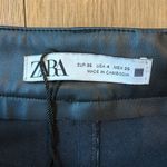ZARA  Faux Leather Pants Black Straight Leg High Rise Size 4 Photo 7