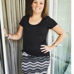 LuLaRoe NWT Cassie Blue & Orange Striped Pencil Skirt Size XS | Stretchy/Stylish Photo 1