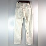 ZARA  4 Women's High Rise Raw Hem Jeans - White Photo 1