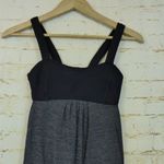 Lululemon Run Back on Track Tank Womens 4 Black Gray Missing Pads Yoga Run Sport Photo 3