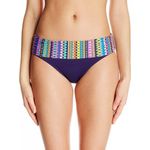 Anne cole Desert Diamonds Banded Bikini Top Foldover Waist Swim Bottom Set Large Photo 5