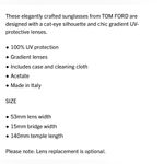 Tom Ford NWT  Gradient Violet Cat Eye Sunglasses Photo 7