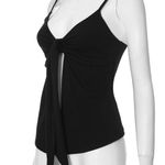 TikTok Shop Black Bow Tie Front Tank  Photo 2