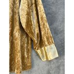 VTG Gold Crushed Velvet Blouse 1X 3/4 Sleeve Satin Cuff Renaissance Coquette Size XL Photo 2
