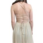 Gold Glitter Sleeveless Cross Back Dress Size XS Photo 5