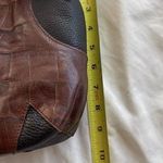 Brighton EMMA Tiny Woven Brown/Black Leather Print D330285 Western Vintage Bag Photo 6