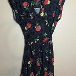 No Boundaries  Black Rose Floral Eyelet Lace Belted Sundress Photo 0