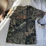 Mossy Oak  women’s leaf woods, camo brown green hunt camp cotton blend T-shirt S Photo 4