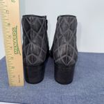 Clarks  Movie Retro Quilted Leather Side Zip Ankle Boots Block Heel Gray Sz 9.5 Photo 1