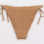 Aerie Smocked Tie Cheeky Bikini Bottom Size Medium Photo 1