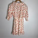 Rixo x‎ Target Dress Women's Size S Red/White Polka Dot Ruffle Wrap Vneck CP0300 Orange Photo 4