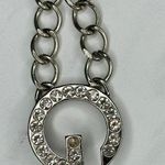 Womens Silver Tone Rhinestone Chain Link Belt Y2K Style Medium/Large (M/L) ✨ Photo 1