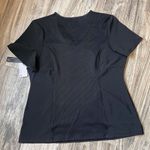 infinity  Women's Sz XL Scrub Top BLACK Nursing Pharmacy Medical Workwear NWT #35 Photo 3