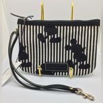 Dooney & Bourke  Black and White Striped Wristlet Photo 1