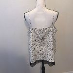 A New Day Women's Cami V-Neck Tank Top Lace Detail White Black Polka Dots Photo 4