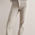 We The Free NWT  Jayde High Rise Flare Cord Pants Light Taupe Women’s Size 32 Photo 0