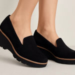 Vionic  Ula Wedge Women Black Suede Waterproof Slip-On Platform 7.5(B69) Photo 0