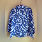 Zenergy Chicos Blue White Abstract Animal Print Zip Up Athletic Jacket 3 XL 16 Photo 3