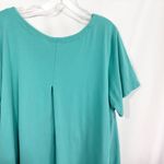 Jessica London 30W 32W Top 3X Green Short Sleeve Tee Swing Trapeze A Line 790 Photo 6