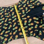 Alice + Olivia Black V neck Pineapple Print Mini Dress Romper Skort Size 10 Photo 7