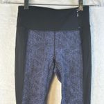 CALIA by Carrie Underwood Leggings Black Blue Snake Print Mesh Panel XS Photo 2