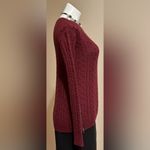American Eagle American Eagles Outfitters Red knitted Long Sheer Sleeves Sweater SZ S Good Cond Photo 4