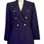 Christian Dior Vintage Navy 100% Wool Blazer, Size 4 Photo 0