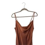 Tsher Copper Silky Shiny Dress XL New Brown Photo 1